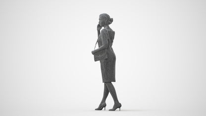 photogrammetry 3D woman casual standing, realistic human model archviz FBX, square thumbnail