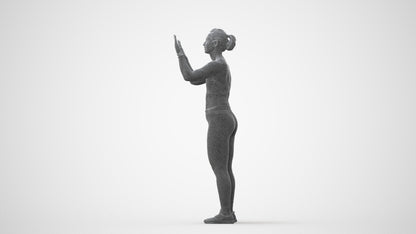 3D scanned woman sport, photorealistic archviz people for Enscape and SketchUp, square thumbnail