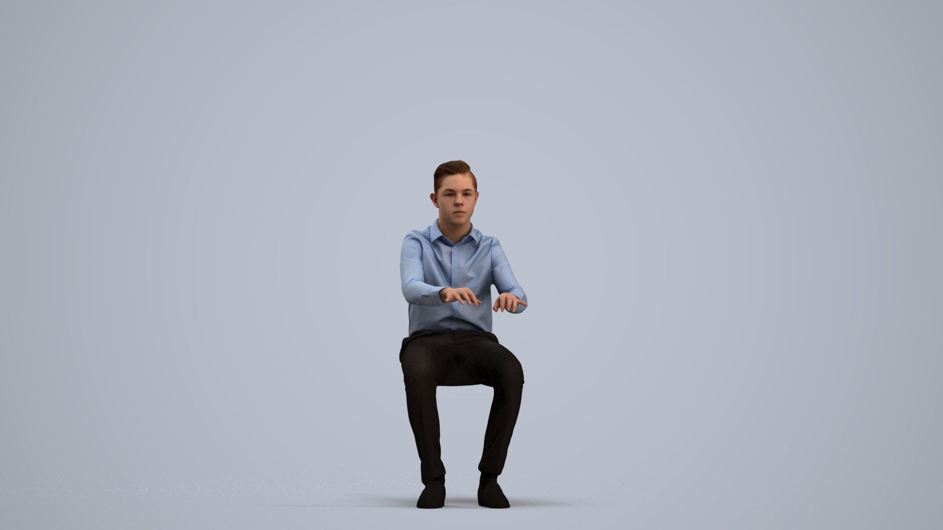 realistic 3D human boy kids, archviz people FBX OBJ for Blender, standing pose render