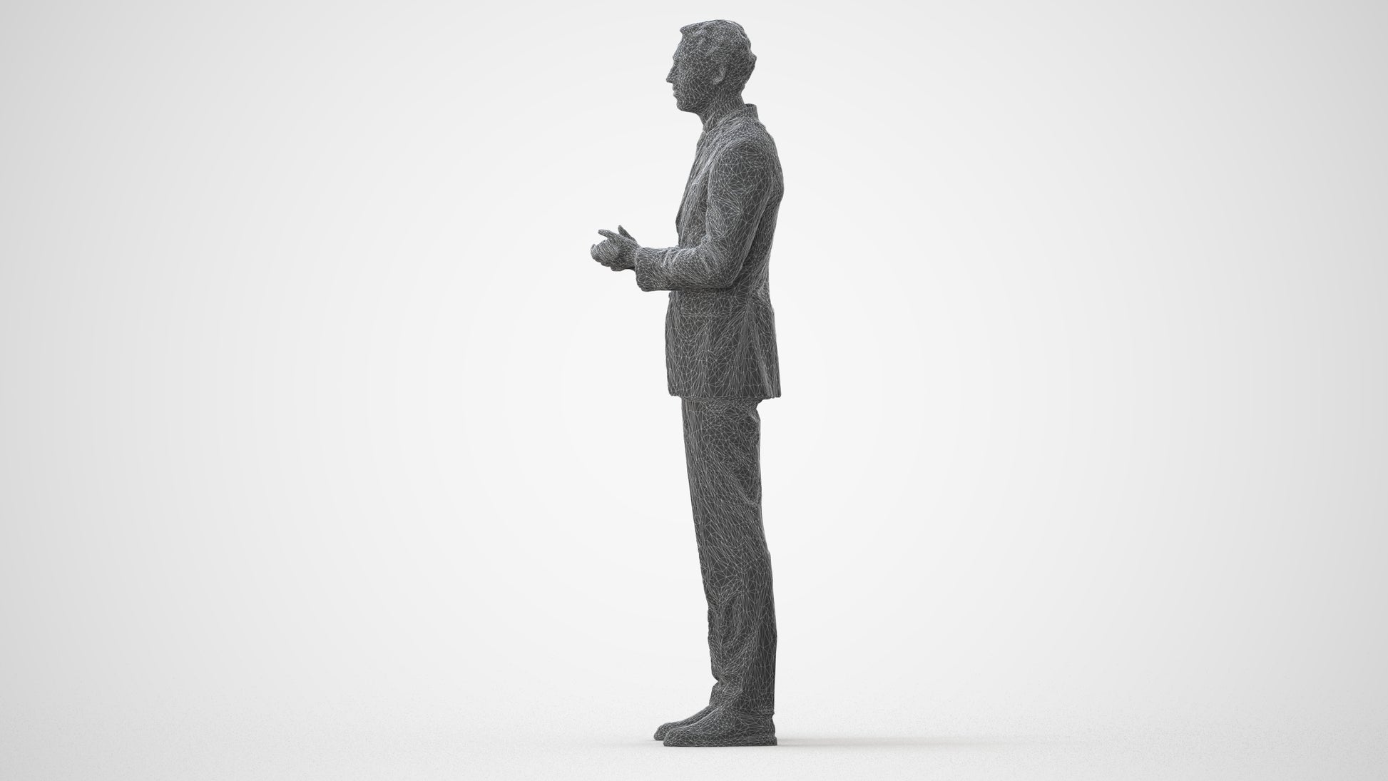 realistic 3D human man business, archviz people FBX OBJ for Blender, square thumbnail