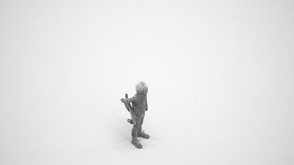 scanned 3D boy casual kids, photogrammetry people for Enscape and V-Ray, wireframe three-quarter view