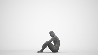 photogrammetry 3D woman sport pool, realistic human model archviz FBX, three-quarter front view render
