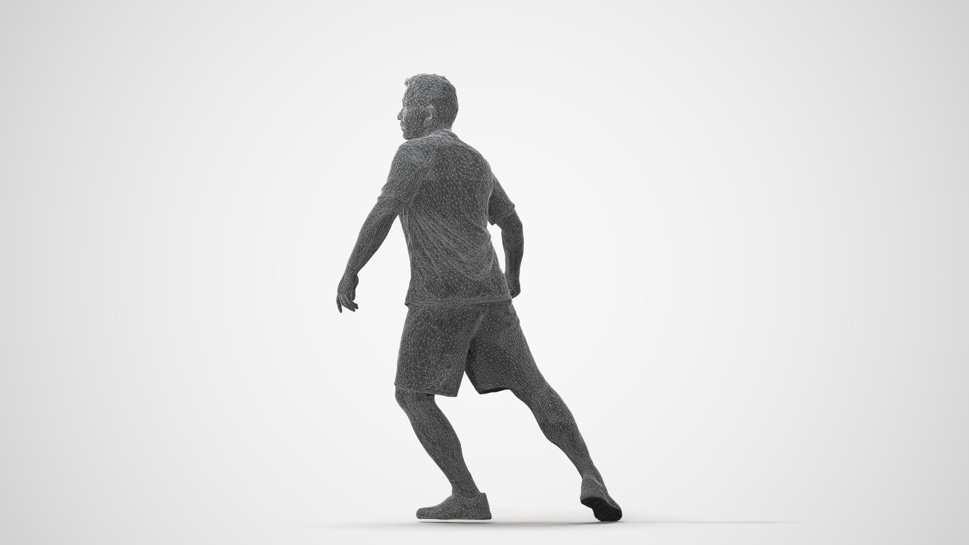 3D people model man sport, scanned human for 3ds Max rendering, square thumbnail