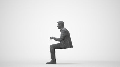 scanned 3D man business, photogrammetry people for Enscape and V-Ray, square thumbnail