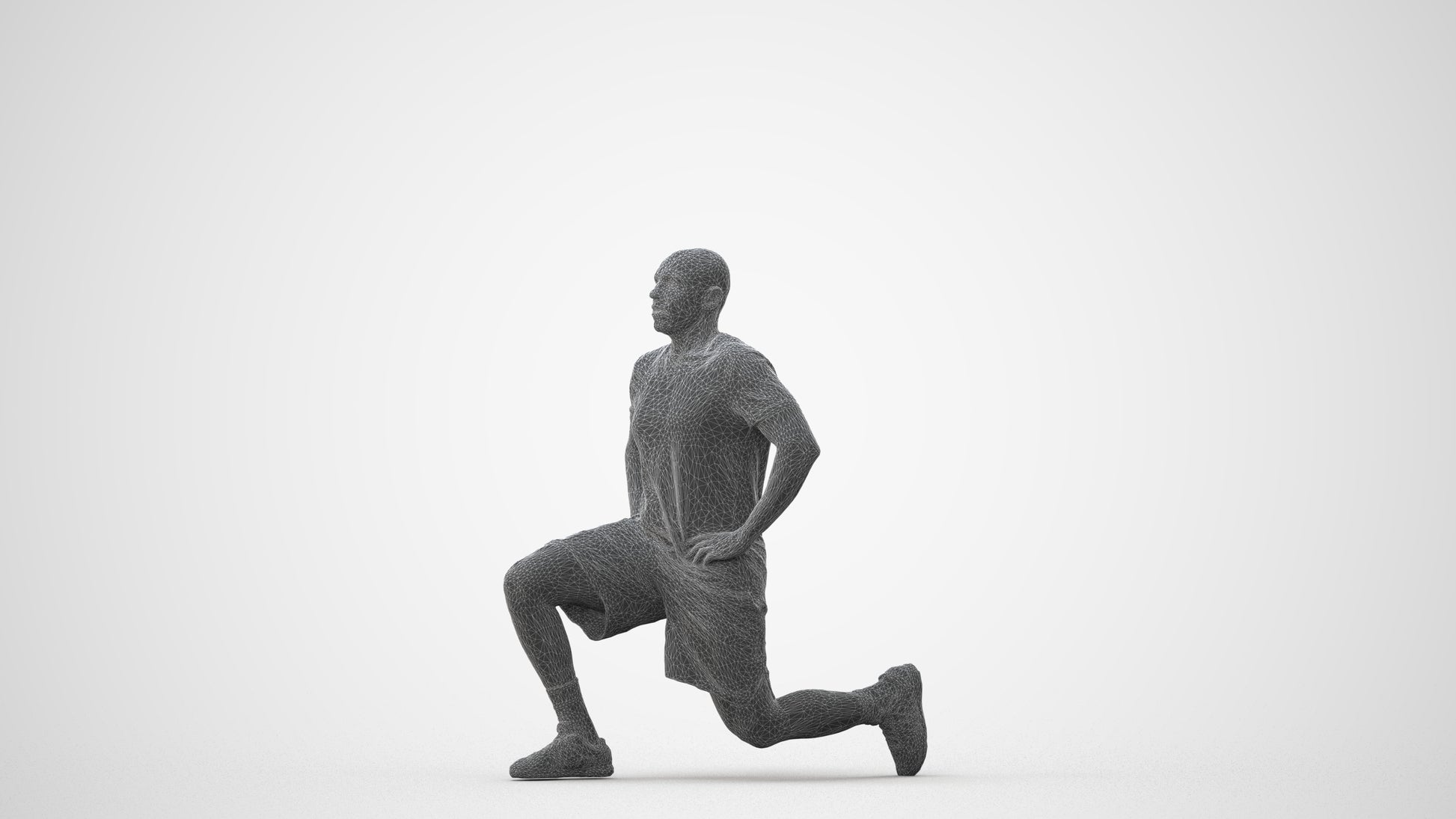 realistic 3D human man sport, archviz people FBX OBJ for Blender, square thumbnail