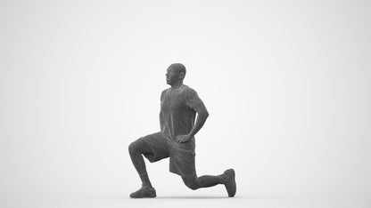 realistic 3D human man sport, archviz people FBX OBJ for Blender, square thumbnail