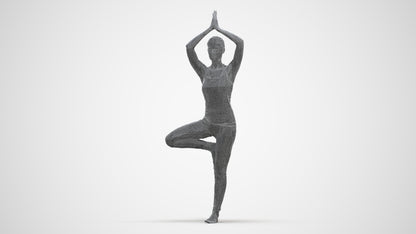 realistic 3D people woman sport, render-ready for V-Ray and Corona, FBX OBJ, three-quarter front view render