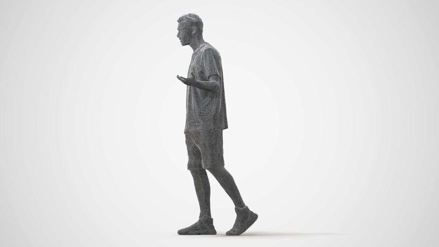 realistic 3D man sport, scanned archviz people for Blender and 3ds Max, square thumbnail