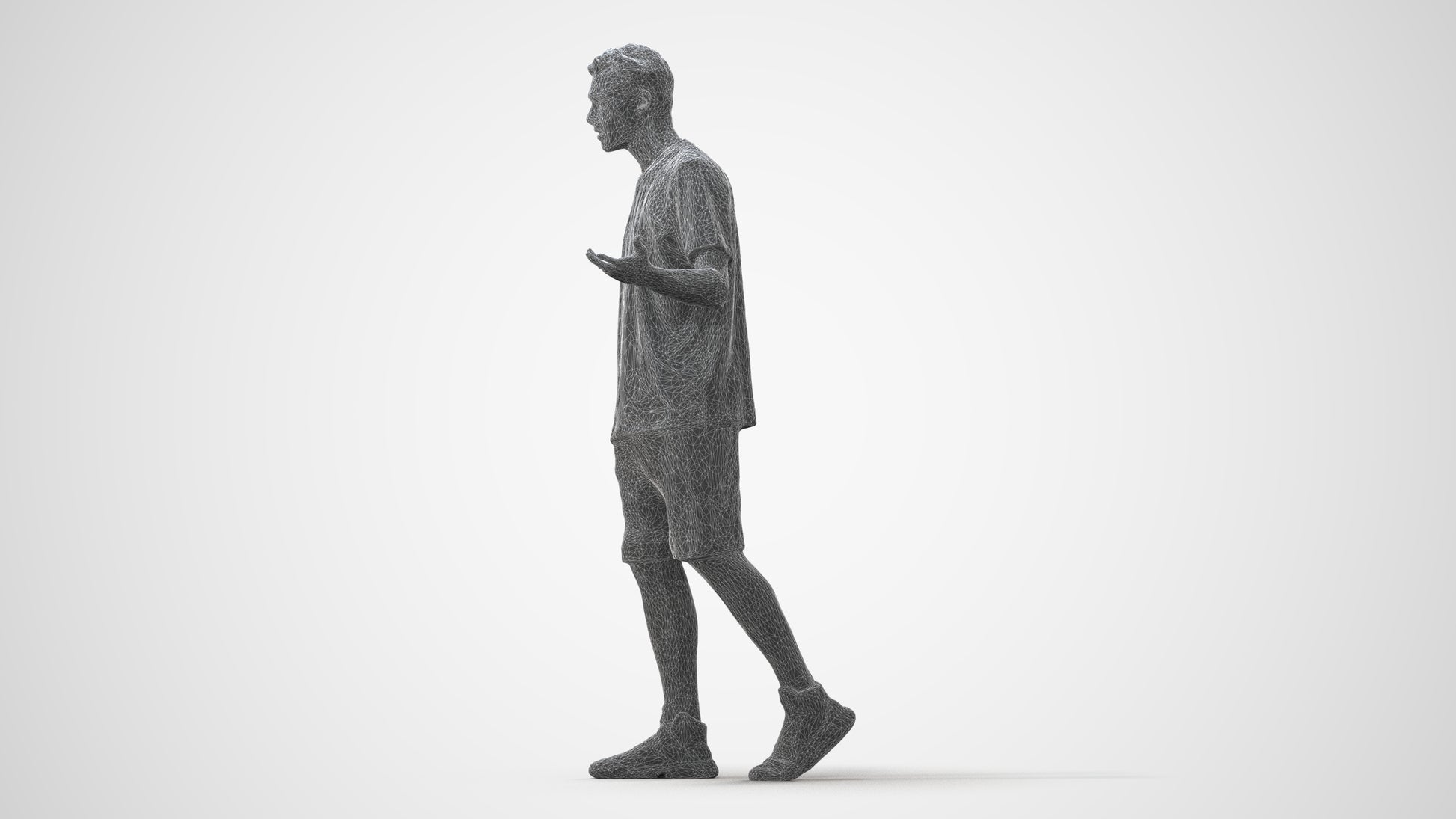 realistic 3D man sport, scanned archviz people for Blender and 3ds Max, square thumbnail