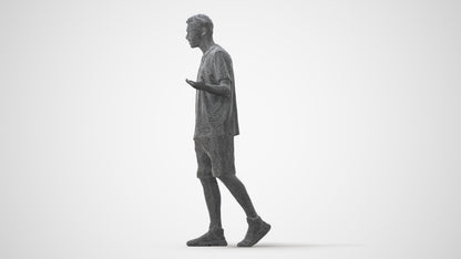 realistic 3D man sport, scanned archviz people for Blender and 3ds Max, square thumbnail