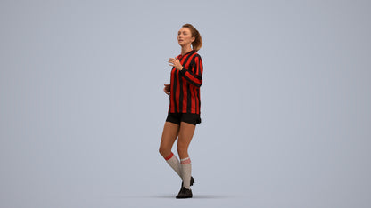 realistic 3D people woman sport, render-ready for V-Ray and Corona, FBX OBJ, standing pose render