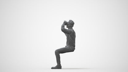 realistic 3D people man business sitting, render-ready for V-Ray and Corona, FBX OBJ, square thumbnail