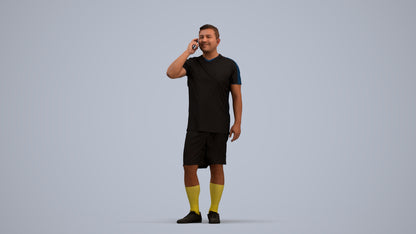 3D scanned man sport, photorealistic archviz people for Enscape and SketchUp, standing pose render