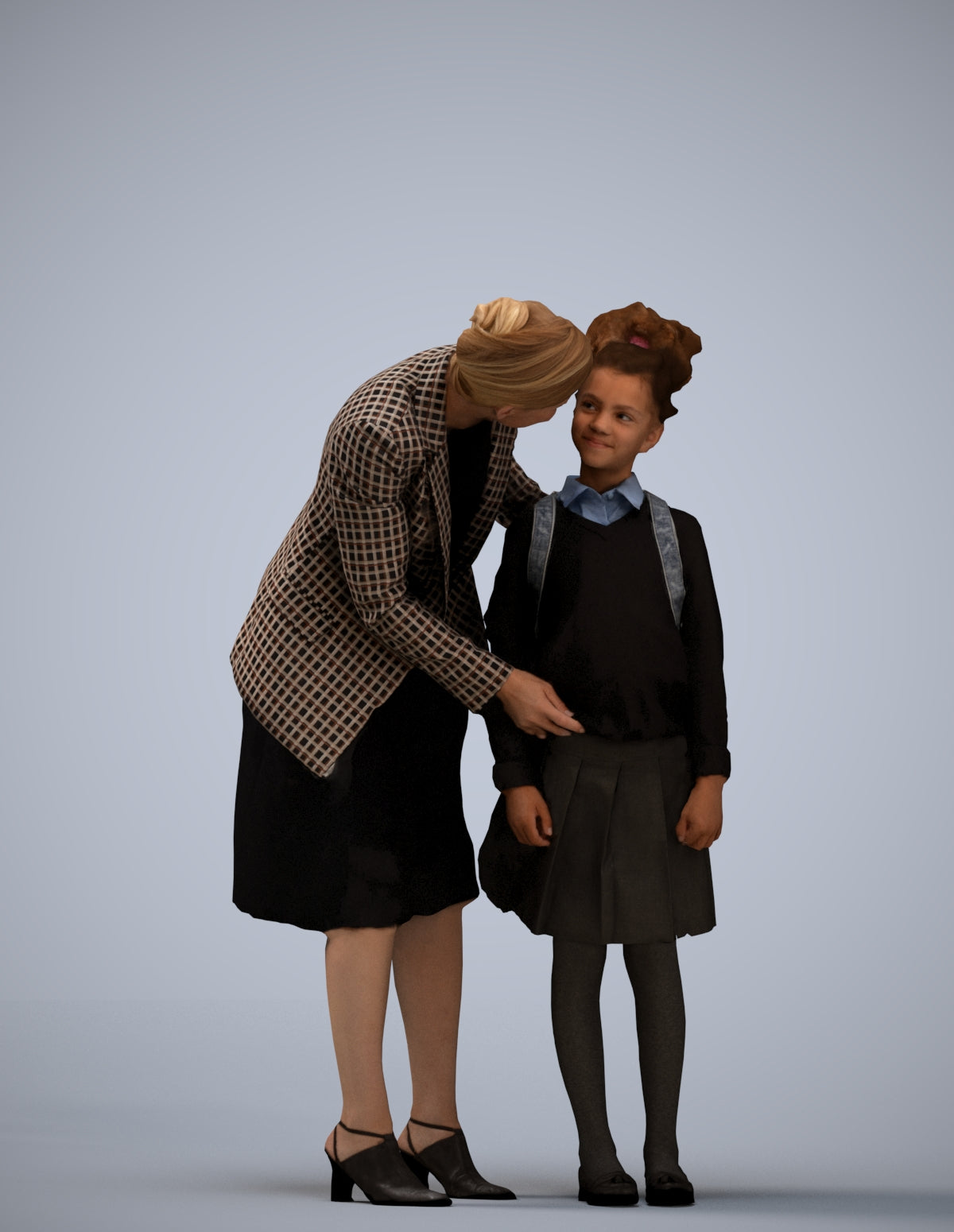 3D people model boy kids, scanned human for 3ds Max rendering