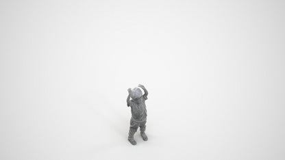 3D people model boy casual kids, scanned human for 3ds Max rendering, wireframe three-quarter view