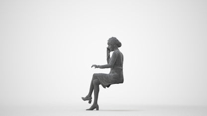 photogrammetry 3D woman casual business, realistic human model archviz FBX, square thumbnail