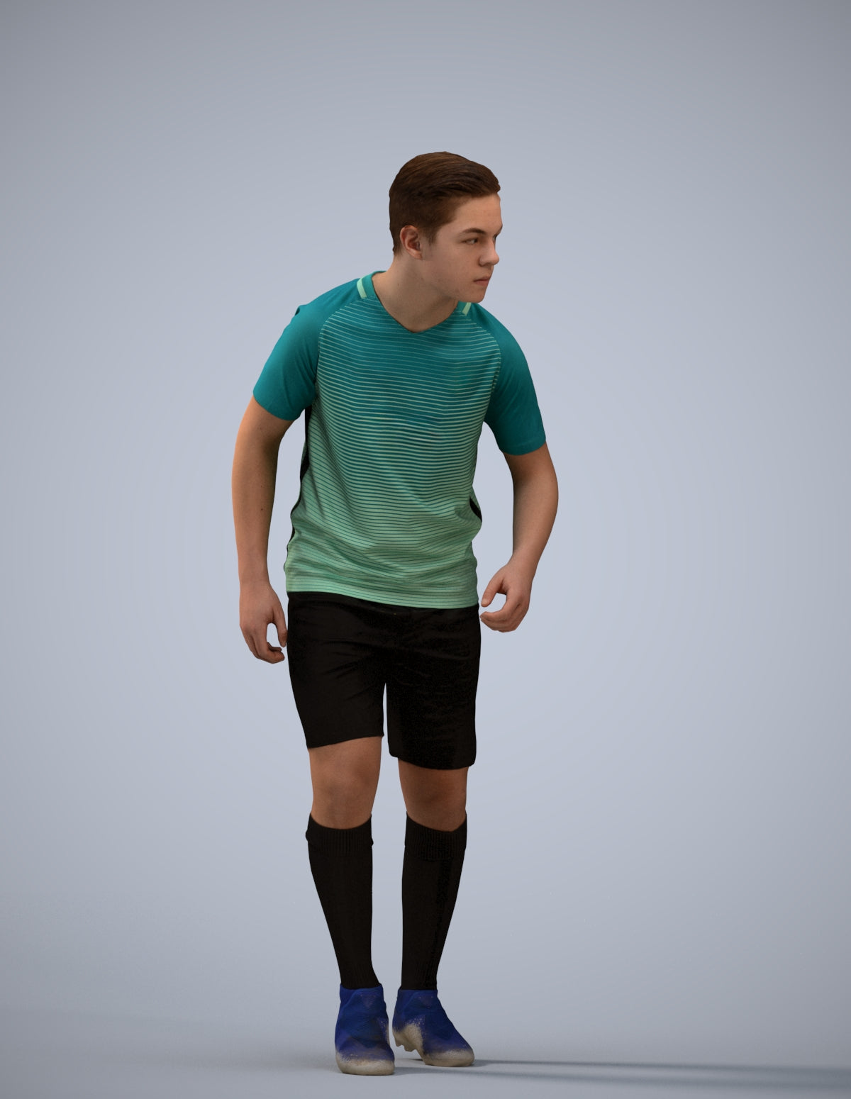 realistic 3D boy sport, scanned archviz people for Blender and 3ds Max
