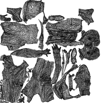 scanned 3D man business, photogrammetry people for Enscape and V-Ray, wireframe top-down view