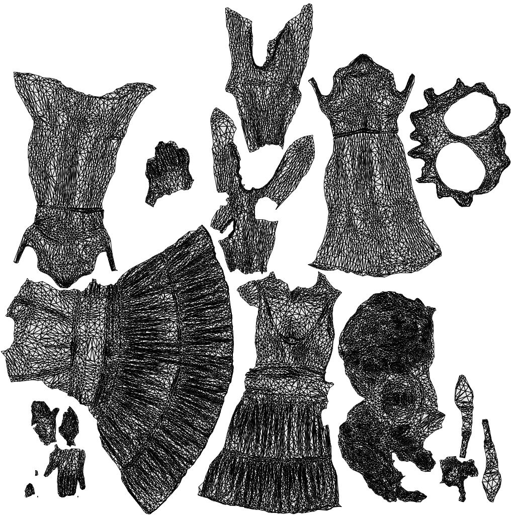 scanned 3D woman casual walking, photogrammetry people for Enscape and V-Ray, wireframe top-down view