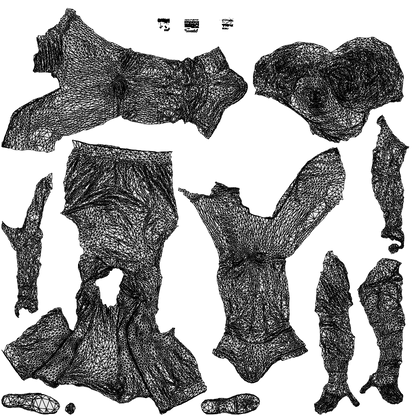 scanned 3D man casual cycling, photogrammetry people for Enscape and V-Ray, wireframe top-down view