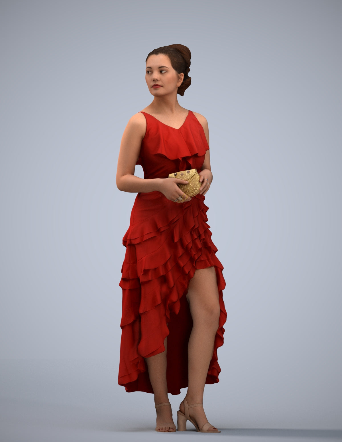 scanned 3D woman formal formalaffairs, photogrammetry people for Enscape and V-Ray