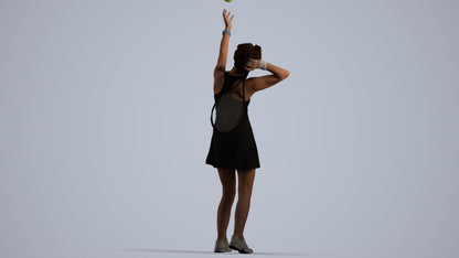 3D scanned woman sport, photorealistic archviz people for Enscape and SketchUp, front view render