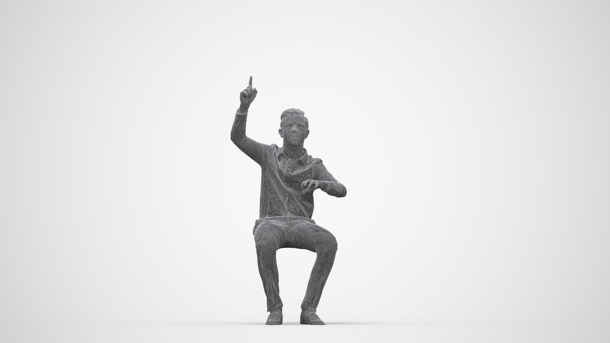 realistic 3D boy kids, scanned archviz people for Blender and 3ds Max, wireframe back view