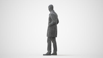 scanned 3D senior man medical, photogrammetry people for Enscape and V-Ray, square thumbnail