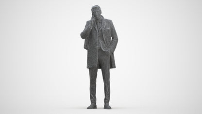 3D scanned man business, photorealistic archviz people for Enscape and SketchUp, three-quarter front view render