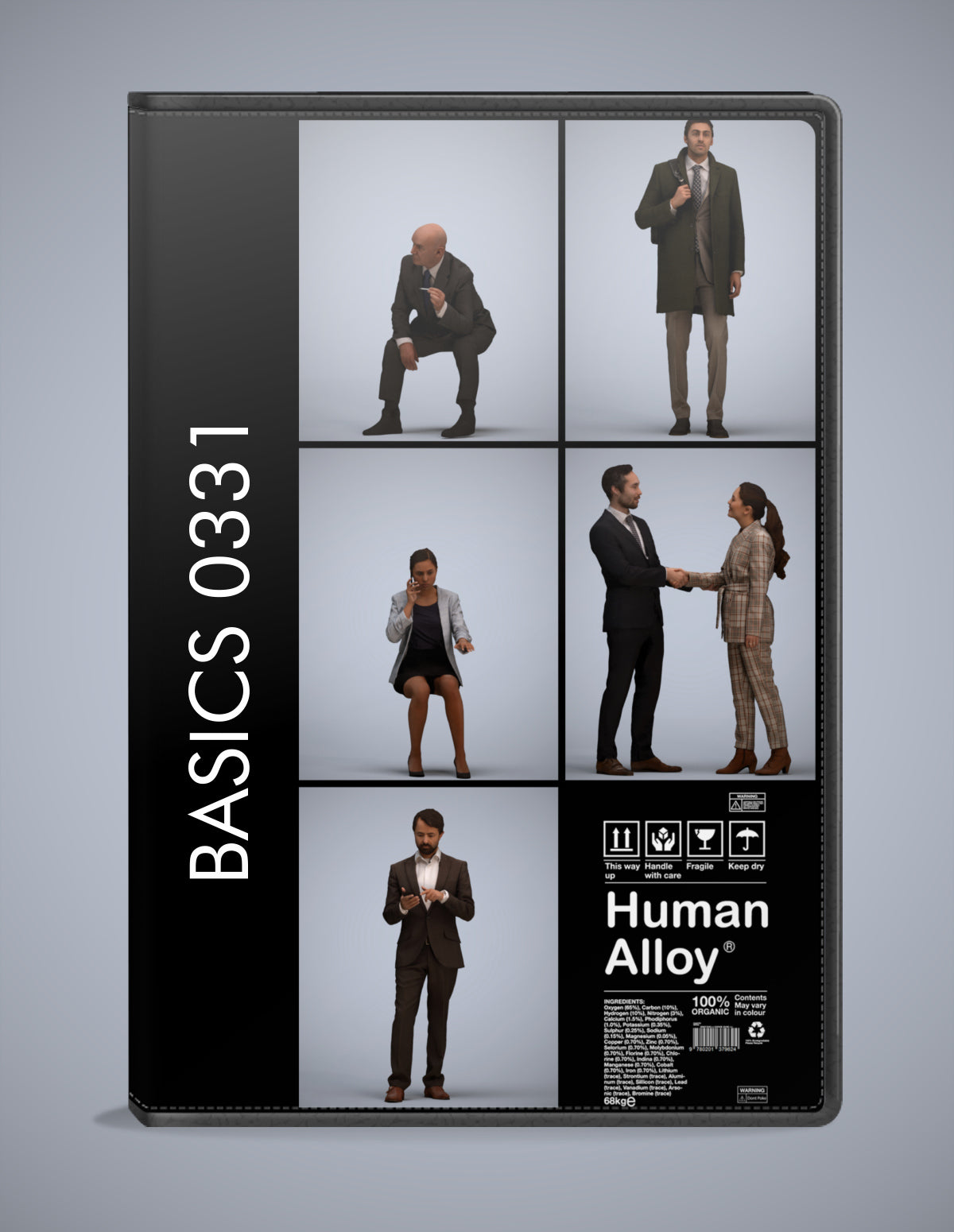 realistic 3D humans business pack, 5 archviz people FBX OBJ for Blender