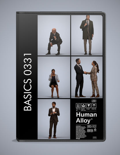 realistic 3D humans business pack, 5 archviz people FBX OBJ for Blender