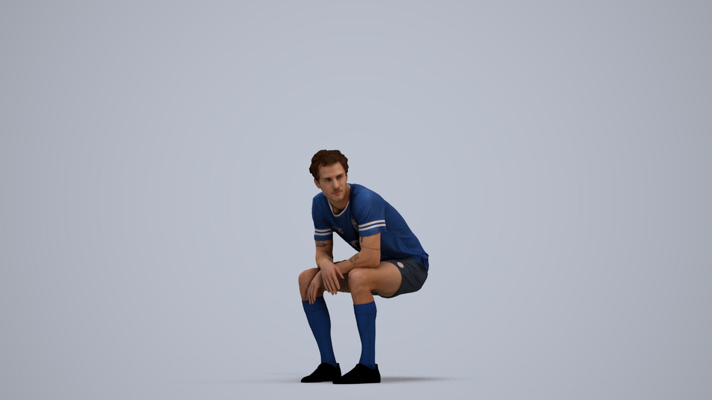 photogrammetry 3D man sport, realistic human model archviz FBX, standing pose render