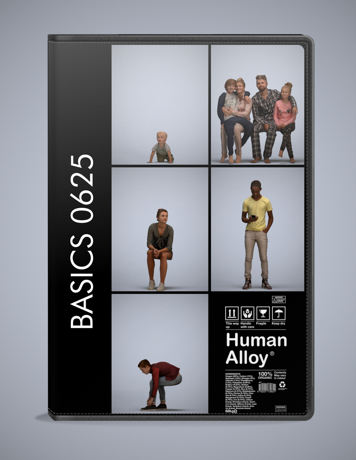 3D people models kids bundle, 5 scanned humans for 3ds Max rendering