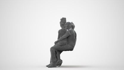 realistic 3D human girl casual kids, archviz people FBX OBJ for Blender, square thumbnail