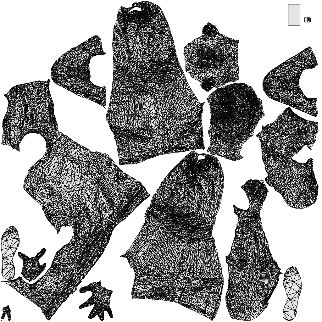 3D human model man casual standing, photogrammetry scanned person for archviz, wireframe top-down view