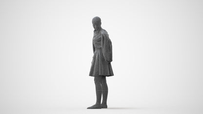 scanned 3D girl kids, photogrammetry people for Enscape and V-Ray, square thumbnail