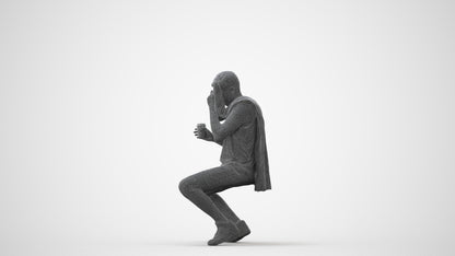 3D people model man sport, scanned human for 3ds Max rendering, square thumbnail