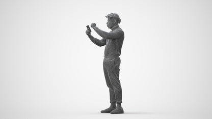 photogrammetry 3D man casual standing, realistic human model archviz FBX, square thumbnail