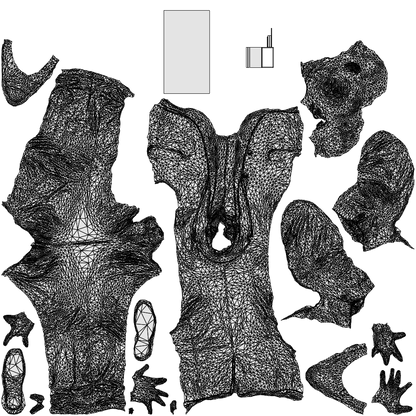 realistic 3D people man business, render-ready for V-Ray and Corona, FBX OBJ, wireframe top-down view