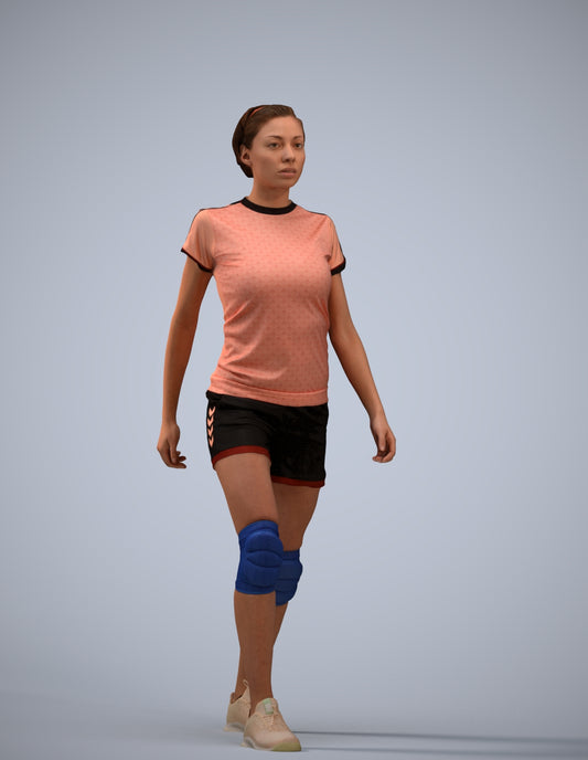 photogrammetry 3D woman sport, realistic human model archviz FBX