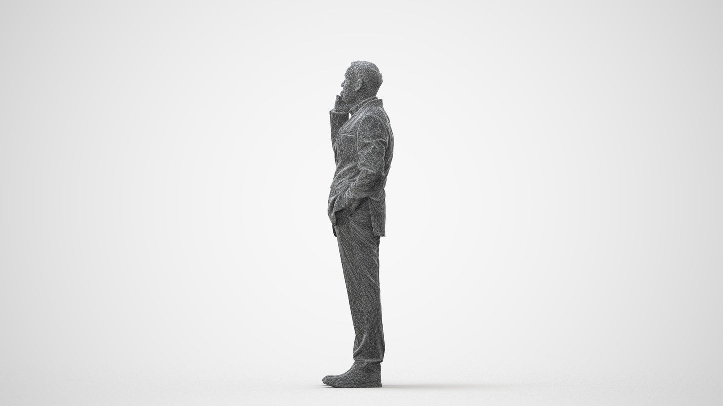3D scanned man business, photorealistic archviz people for Enscape and SketchUp, square thumbnail