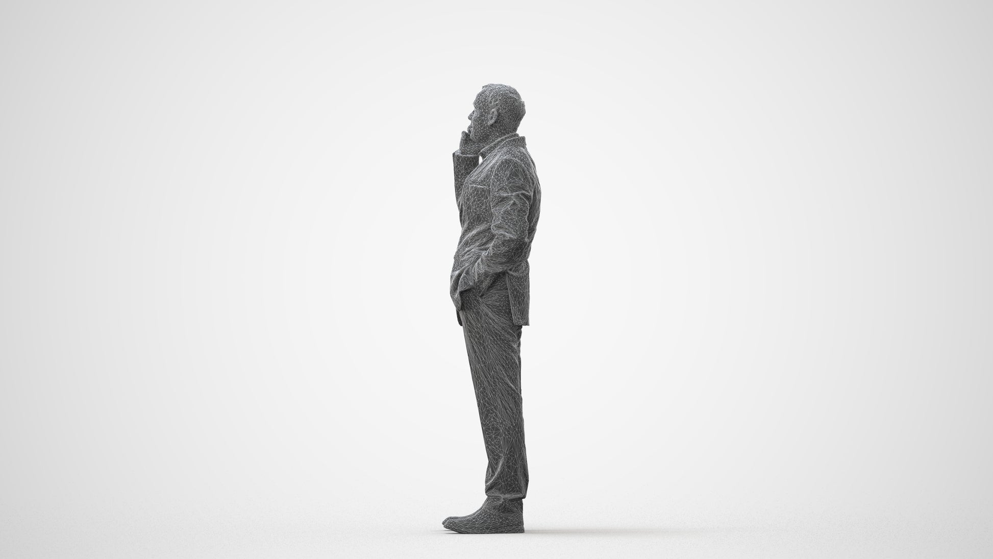 3D scanned man business, photorealistic archviz people for Enscape and SketchUp, square thumbnail
