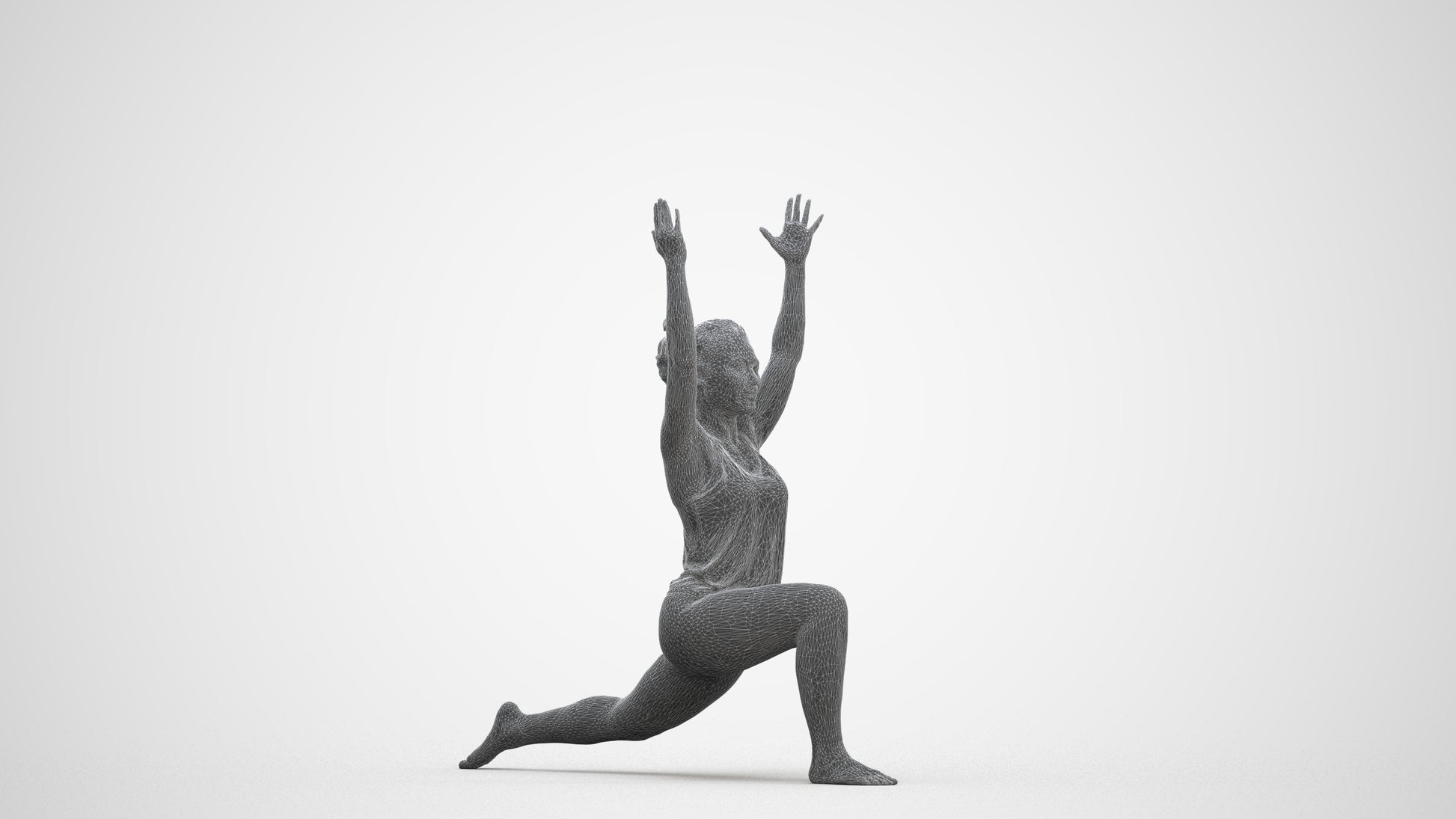 realistic 3D people woman sport, render-ready for V-Ray and Corona, FBX OBJ, three-quarter front view render