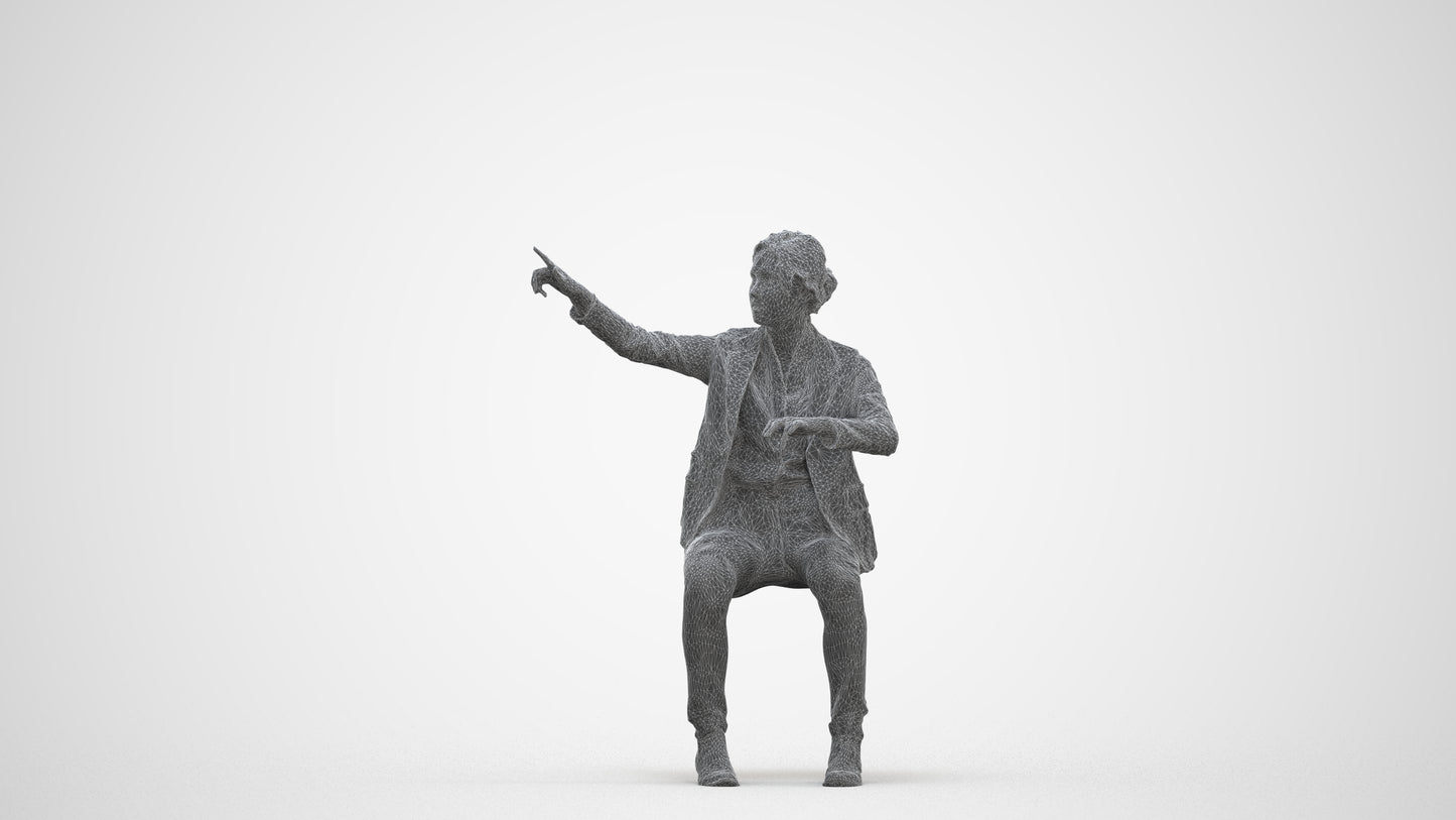 scanned 3D woman business mix, photogrammetry people for Enscape and V-Ray, three-quarter front view render