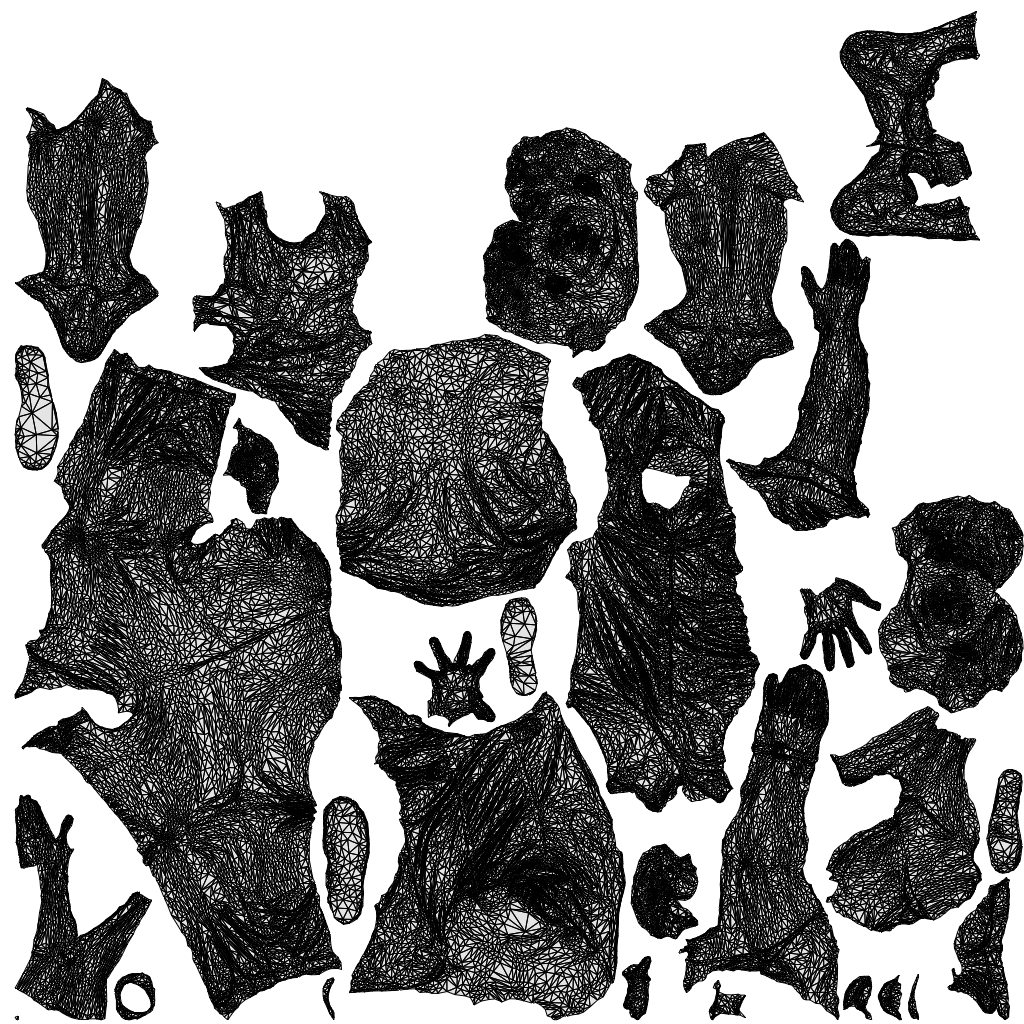 scanned 3D girl casual couple, photogrammetry people for Enscape and V-Ray, wireframe top-down view
