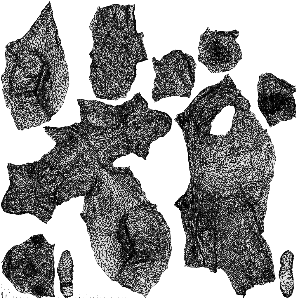 3D people model man business, scanned human for 3ds Max rendering, wireframe top-down view