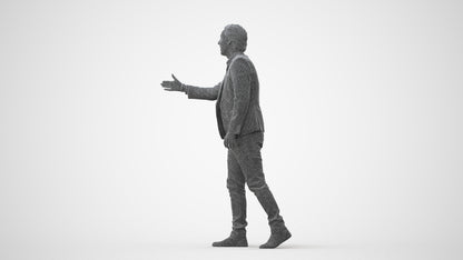realistic 3D human man business, archviz people FBX OBJ for Blender, square thumbnail