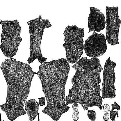 3D human model man casual standing, photogrammetry scanned person for archviz, wireframe top-down view