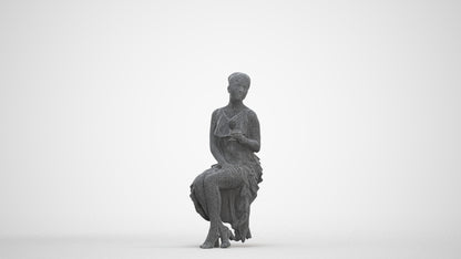 3D human model woman formal formalaffairs, photogrammetry scanned person for archviz, three-quarter front view render