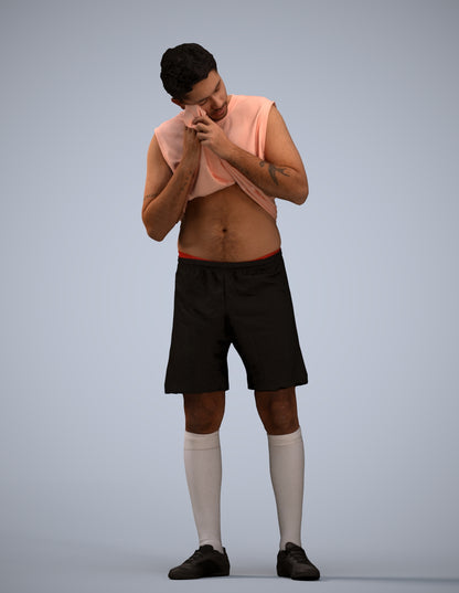 realistic 3D human man sport, archviz people FBX OBJ for Blender